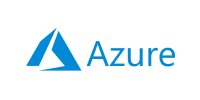 Blue Microsoft Azure logo on a white background.